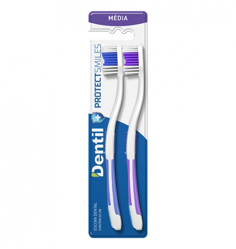 DENTIL ARC PROTECT SMILES MEDIA ESCOVA D BL X 2UN
